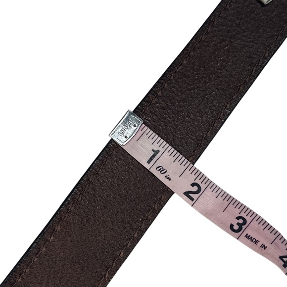 Diesel Mohawk Indian Chief Cow Leather Brown Big Brass Brown Belt Mens 100cm - Picture 11 of 11